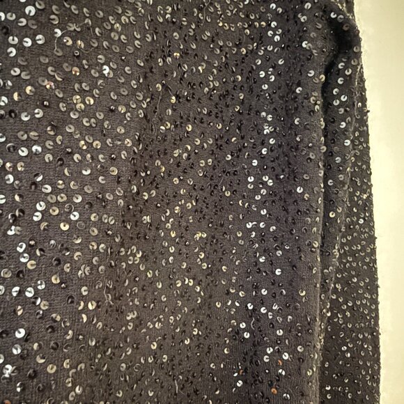 J. Crew Black Sequin Open Cardigan - Size Medium - Picture 8 of 8